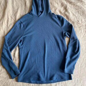 Lululemon Shift Stitch Knitted Thermal Hoodie, Blue, Mens Size S